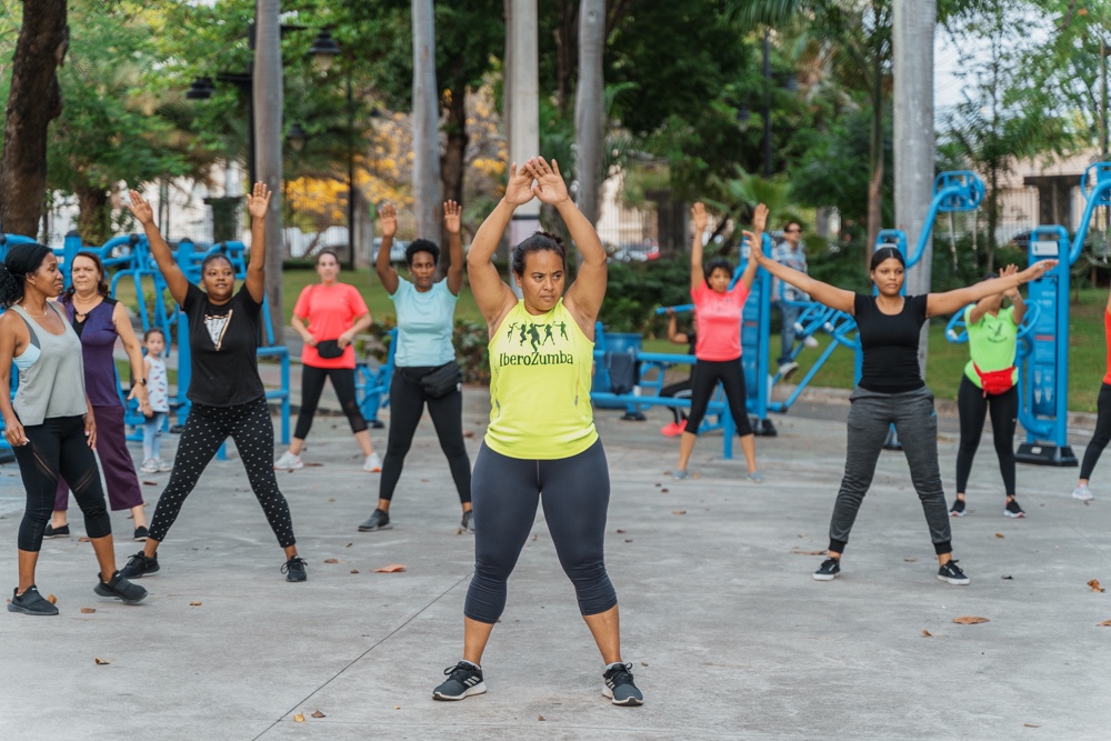 Parque Iberoamérica recibe cientos de personas en el marco del Fin de Semana del Bienestar Mundial