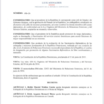 Presidente promueve funcionarios del servicio exterior por su excelente desempeño.