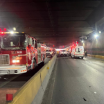 911 informa que fue controlada emergencia por fuga de gas tras accidente en el túnel 27 de Febrero