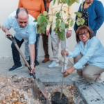 Alcaldía del DN y regidores plantan árboles junto a estudiantes en ensanche Luperón