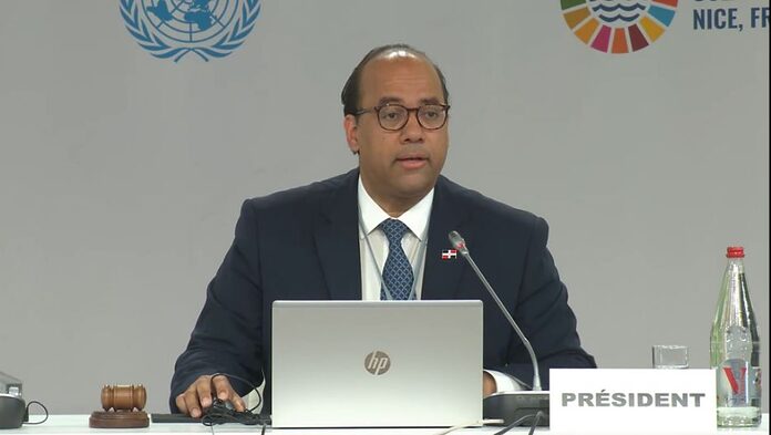 República Dominicana asume presidencia de la plenaria de la Tercera Conferencia de las Naciones Unidas sobre el Océano (UNOC3).