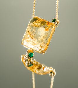 Monica Varela: Duet Amber Necklace