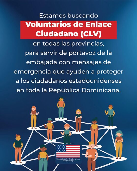 Embajada de EE.UU. en RD busca Voluntarios de Enlace Ciudadano en todo el país